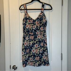 GAP Navy and Pink Floral Mini Dress size Mefium